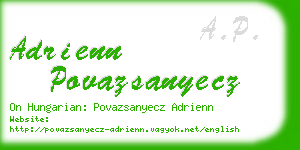 adrienn povazsanyecz business card